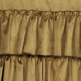Zasłona CHARLOTTE 1 z miękkiego i miłego w dotyku welwetu z czterema falbanami,  gramatura 260 g/m2 - 140 x 250 cm - miodowy 9
