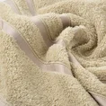 Ręcznik z elegancką bordiurą w lśniące pasy - 30 x 50 cm - beżowy 5