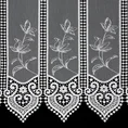 Tkanina firanowa zazdrostka z haftem i ażurem - 70 cm - biały 5