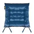 Dwustronna welwetowa poduszka siedziskowa na krzesło z szesnastoma pikowaniami, gramatura 260 g/m2 - 40 x 40 x 6 cm - ciemnogranatowy 2