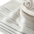 Ręcznik z bordiurą przetykaną błyszczącą nicią - 70 x 140 cm - kremowy 5