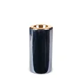 Świecznik ceramiczny AMORA 1 o lśniącej powierzchni ze złotym detalem - ∅ 8 x 15 cm - granatowy 2