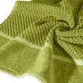 EUROFIRANY PREMIUM Ręcznik CALEB z bawełny frotte o strukturze drobnej krateczki - 50 x 90 cm - oliwkowy 5