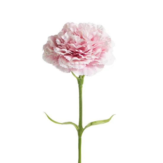 GOŹDZIK kwiat sztuczny dekoracyjny - dł. 40 cm śr. kwiat 9 cm - różowy