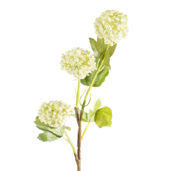 KALINA gałązka, kwiat sztuczny dekoracyjny - ∅ 5 x 50 cm - biały