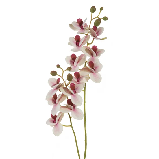 STORCZYK kwiat sztuczny dekoracyjny z płatkami z jedwabistej tkaniny - ∅ 6 x 57 cm - jasnoróżowy