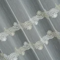 Tkanina firanowa aden z ornamentowym haftem wykonanym nicią kordonkową - 290 cm - kremowy 5