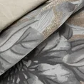 EUROFIRANY CLASSIC Komplet pościeli SONIA 6 z wysokogatunkowej bawełny z graficznym motywem kwiatów - 140 x 200 cm - stalowy 4