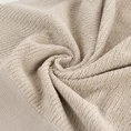 Ręcznik MAURO z włókien bambusowych i bawełny ze strukturą w drobne pasy - 50 x 90 cm - beżowy 5