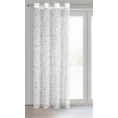 Firana gotowa MARCIA żakardowa z roślinnym motywem - 140 x 250 cm - biały 2
