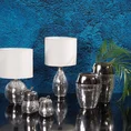Wazon ceramiczny dekorowany lusterkami w stylu glamour srebrny - ∅ 11 x 26 cm - srebrny 3