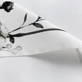 Bieżnik NATURA z bawełny z nadrukiem kwiatów bawełny - 40 x 180 cm - biały 10