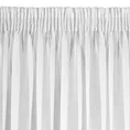 Firana z matowej etaminy zdobiona pasami z moherową błyszczącą nicią - 295 x 250 cm - biały 5