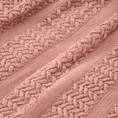Koc AKRYL 1 miękki i jedwabisty w dotyku koc z drobnym ażurowym wzorem i frędzlami - 130 x 170 cm - różowy 5