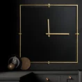 Dekoracyjny zegar ścienny z metalu w stylu nowoczesnym, kwadratowy - 60 x 5 x 60 cm - czarny 6