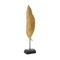 Liść figurka dekoracyjna złota - 13 x 8 x 56 cm - złoty 3