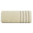 Ręcznik klasyczny JASPER z bordiurą podkreśloną delikatnymi beżowymi paskami - 30 x 50 cm - beżowy 3