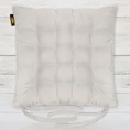 ADORE dwustronna welurowa poduszka siedziskowa na krzesło z szesnastoma pikowaniami, gramatura 195 g/m2 - 40 x 40 x 6 cm - popielaty 1