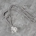 Dekoracyjny sznur TONI do upięć z kryształem - 44 cm - srebrny 1