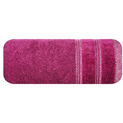 Ręcznik do rąk 30x50 cm bawełniany kolor amarantowy z błyszczącą bordiurą 500 g/m2 GLORY 1 Ręcznik do rąk 30x50 cm bawełniany kolor amarantowy z błyszczącą bordiurą 500 g/m2 GLORY 1 - 30 x 50 cm