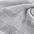 Ręcznik z drobną fakturą i miękką welwetową bordiurą - 30 x 50 cm - srebrny 5