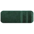 Ręcznik z welurową bordiurą przetykaną błyszczącą nicią - 70 x 140 cm - butelkowy zielony 3
