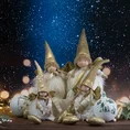 Figurka świąteczna DOLL aniołek w zimowym stroju z miękkich tkanin - 18 x 12 x 48 cm - biały 2