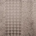 Ręcznik BAMBO02 w kolorze beżowym, z domieszką włókien bambusowych, z ozdobną bordiurą z geometrycznym wzorem - 70 x 140 cm - beżowy 2