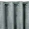 Zasłona ELLENI z lśniącego welwetu  zdobiona brokatem - 140 x 250 cm - grafitowy 4