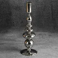 Świecznik dekoracyjny z dymionego szkła w nowoczesnym stylu - ∅ 9 x 27 cm - stalowy 1