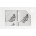 Komplet ręczników NADIA z haftem w kartonowym opakowaniu - 56 x 36 x 7 cm - srebrny 1