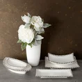 Wazon ceramiczny ELORA zdobiony subtelnym wzorem - ∅ 14 x 23 cm - biały 4