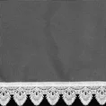 Firana MAYA z drobnej siateczki zakończona ozdobną koronką - 300 x 145 cm - biały 9