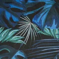 Zasłona z miękkiego welwetu z nadrukiem egzotycznych liści ze srebrnymi akcentami - 140 x 250 cm - czarny 8
