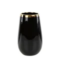 Wazon ceramiczny czarno-złoty - ∅ 12 x 20 cm - czarny 1