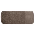 Ręcznik STELLA z bawełny z żakardową bordiurą z drobnymi punkcikami - 70 x 140 cm - brązowy 3