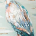 Obraz HERON 2 ręcznie malowany na płótnie obraz z czaplą - 80 x 100 cm - niebieski 2