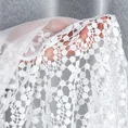 Tkanina firanowa markizeta z pasem gipiurowego haftu - 280 cm - biały 2
