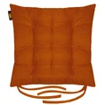 ADORE dwustronna welurowa poduszka siedziskowa na krzesło z dziewięcioma pikowaniami, gramatura 195 g/m2 - 40 x 40 x 6 cm - ceglasty 2