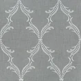 Tkanina firanowa etamina zdobiona na całej powierzchni ornamentowym haftem - 290 cm - kremowy 4