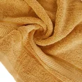 EUROFIRANY PREMIUM ręcznik z bawełny egipskiej z żakardową bordiurą podkreśloną lśniącą nicią - 70 x 140 cm - musztardowy 5