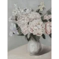 Obraz PEONIE ręcznie malowany na płótnie - 60 x 80 cm - pudrowy róż 1