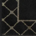 Dywanik łazienkowy MARTHA z bawełny, dobrze chłonący wodę z geometrycznym wzorem wykończony błyszczącą nicią - 50 x 70 cm - czarny 4