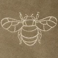 Koc STELA miękki i miły w dotyku z błyszczącym nadrukiem z motywem pszczoły - 150 x 200 cm - ciemnobeżowy 2