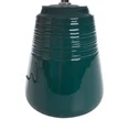 Lampka stołowa KARLA na ceramicznej stożkowej podstawie z abażurem z matowej tkaniny - ∅ 25 x 40 cm - turkusowy 4