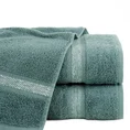Ręcznik ALTEA z bordiurą z melanżowym pasem w stylu eko - 70 x 140 cm - miętowy 1