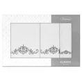 Zestaw upominkowy LILIANA 3 szt ręczników z haftem z motywem ornamentu kwiatowego w kartonowym opakowaniu na prezent - 56 x 36 x 7 cm - biały 2