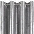 Zasłona BRUGGE ze srebrnym marmurkowym nadrukiem - 140 x 250 cm - srebrny 4