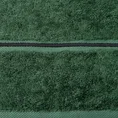 Klasyczny ręcznik BAMBO z paskiem - 50 x 90 cm - butelkowy zielony 2