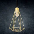 Lampa WIRE z metalowym kloszem o nowoczesnej geometrycznej formie - ∅ 19 x 31 cm - złoty 1